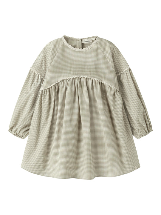 Lil Atelier Oleno - LS Loose Dress - Moss Gray