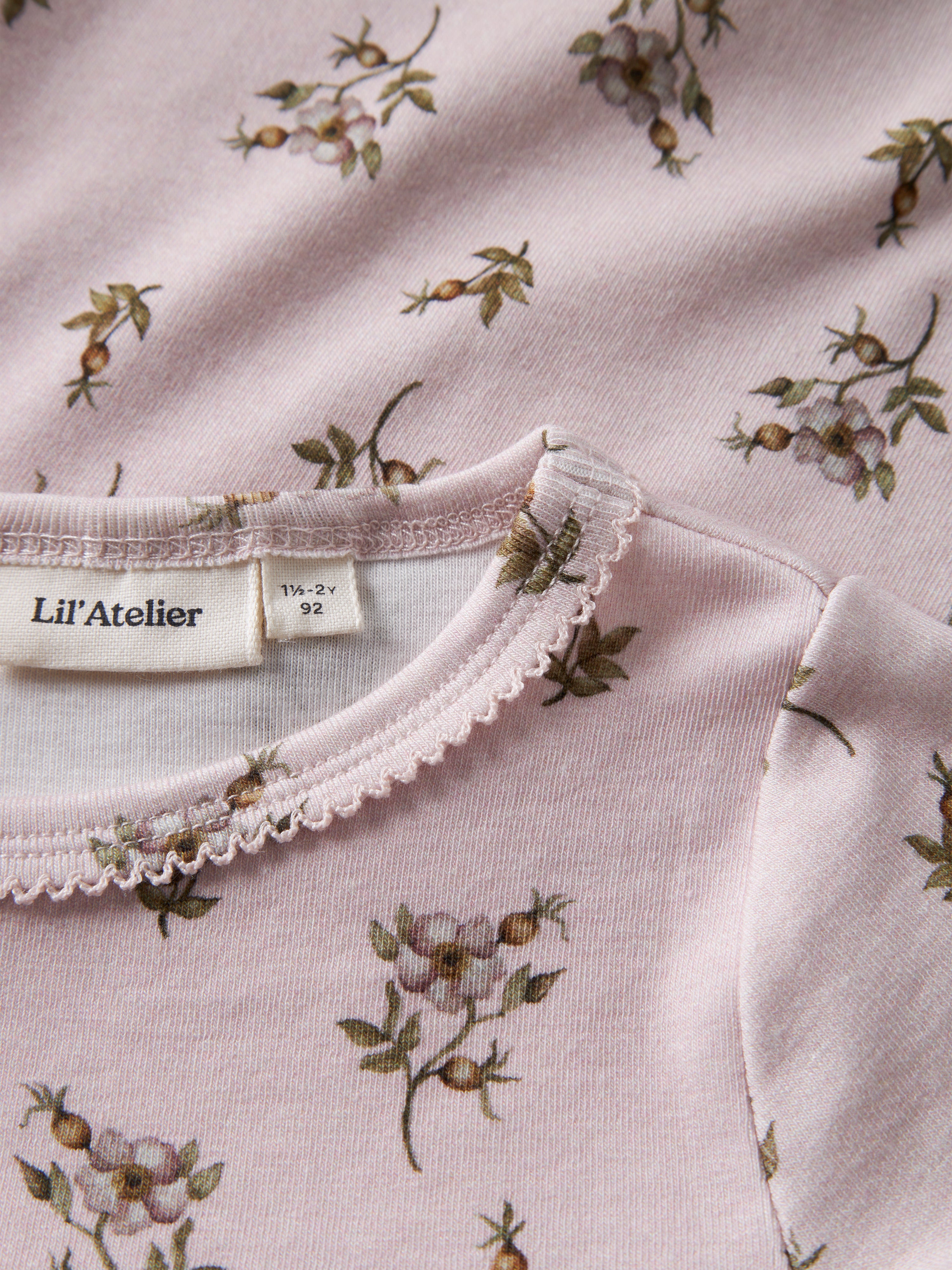 Lil Atelier - Gayo Sig LS Slim Top - Hushed Violet / Apple Rose