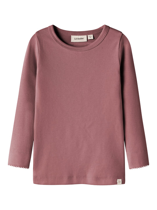 Lil Atelier - Gayo Sia LS Slim Top - Withered Rose