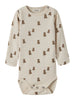 Lil Atelier Nilo - Nun Wool LS Slim Body - Turtledove/Teddy Bear