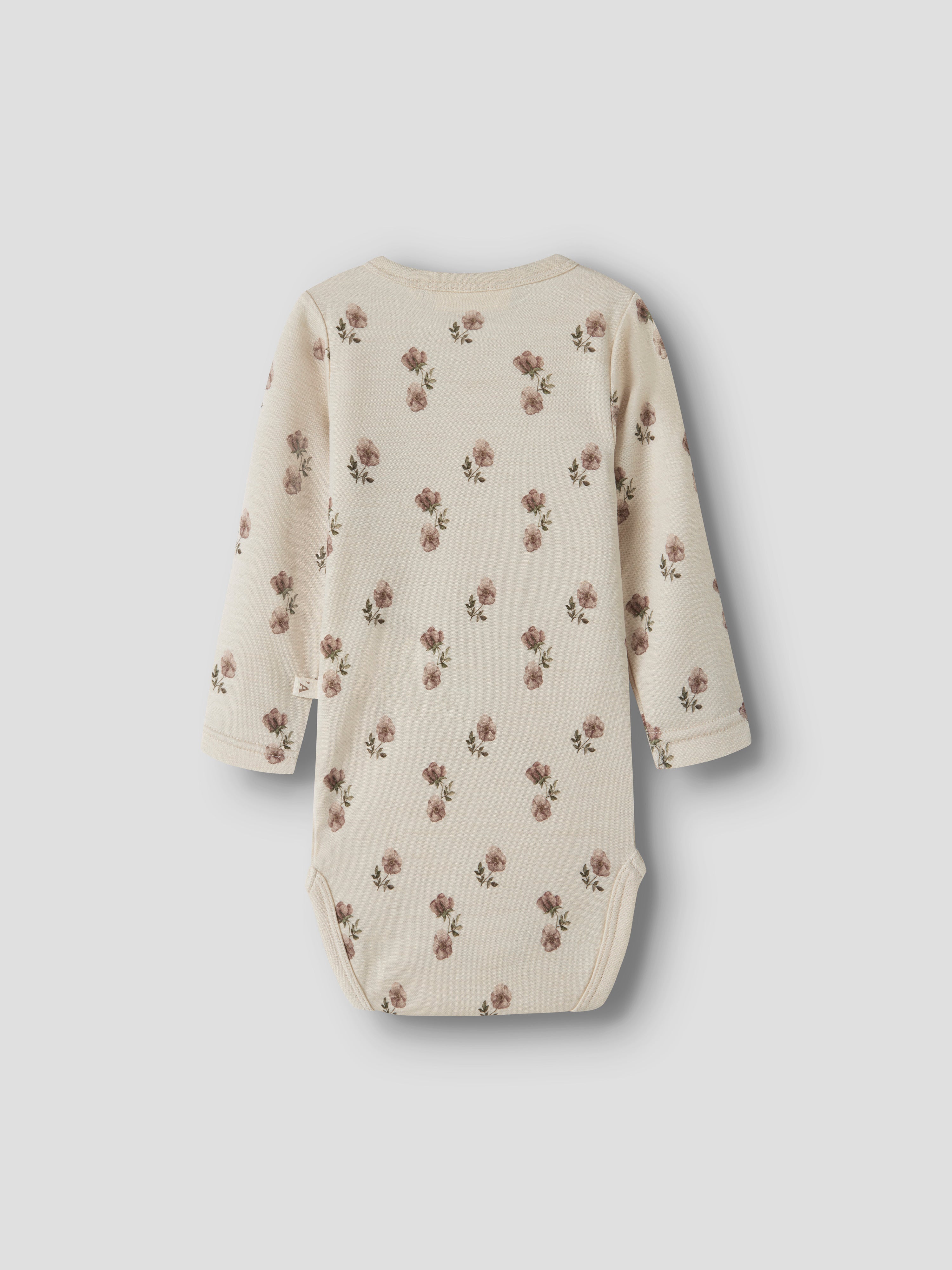 Lil Atelier Nilo - Nun Wool LS Slim Body - Turtledove/Flower