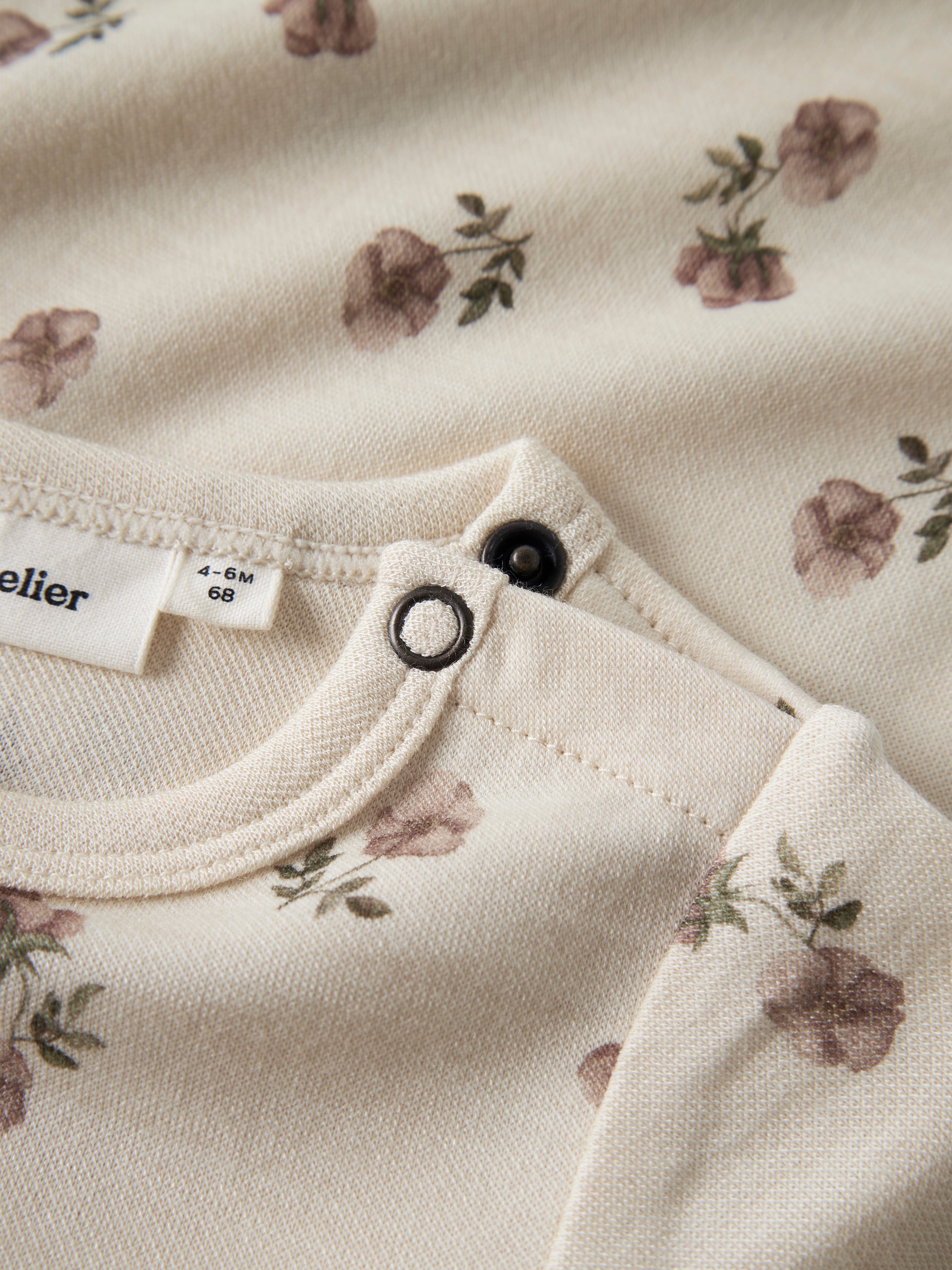Lil Atelier Nilo - Nun Wool LS Slim Body - Turtledove/Flower
