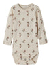 Lil Atelier Nilo - Nun Wool LS Slim Body - Turtledove/Flower