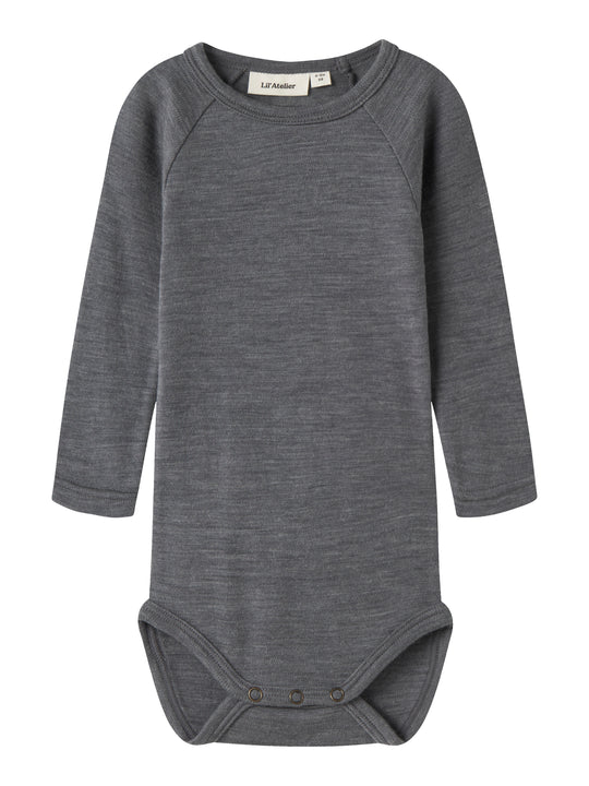 Lil Atelier Nilo - Nester Wool LS Slim Body - Poppy Seed