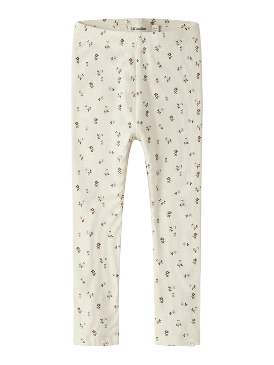 Lil Atelier Gago - Slim Leggings NOOS - Turtledove/Flower
