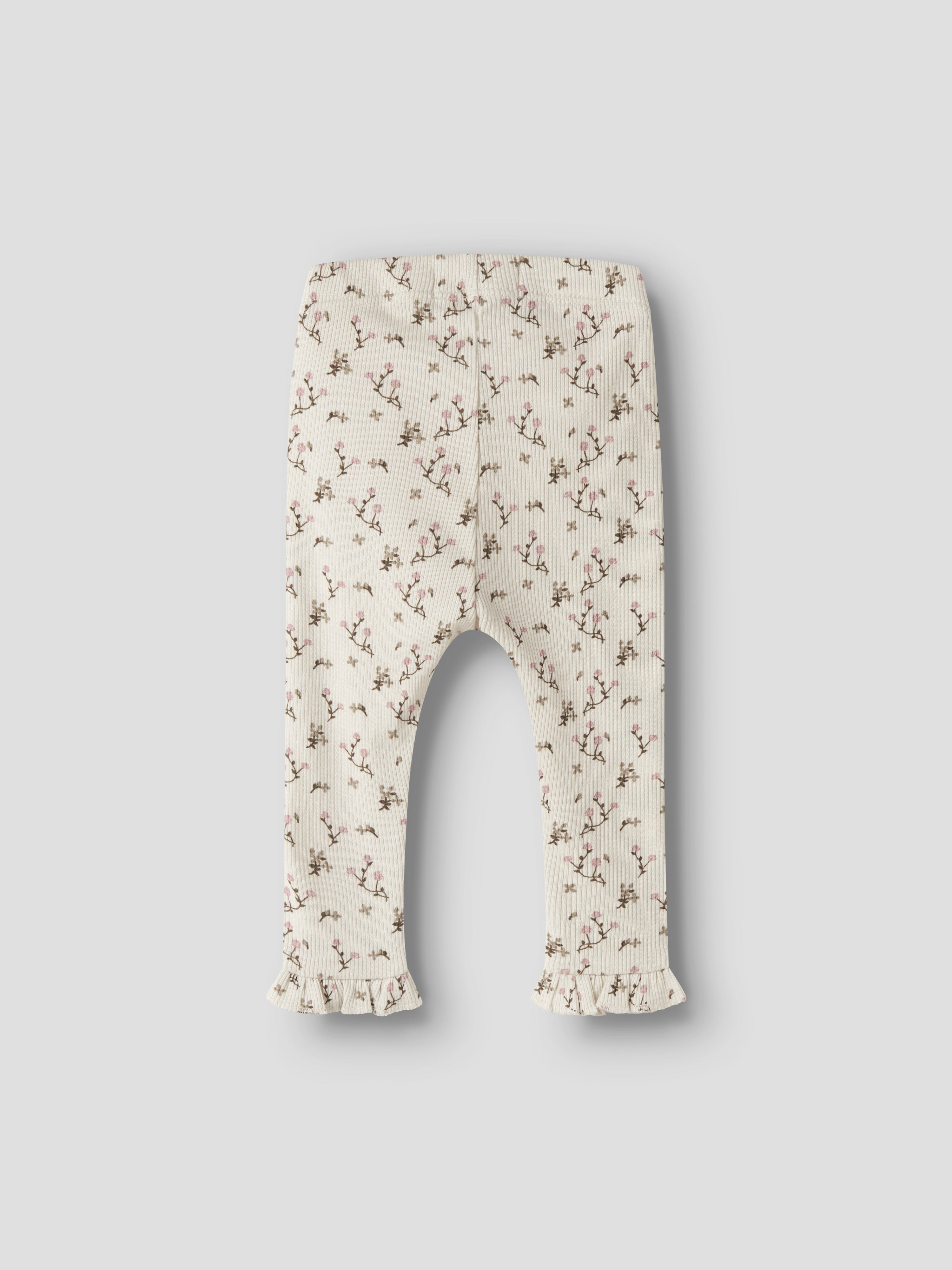 Lil Atelier Lago - Mer Slim Leggings - Turtledove/Rose Flower
