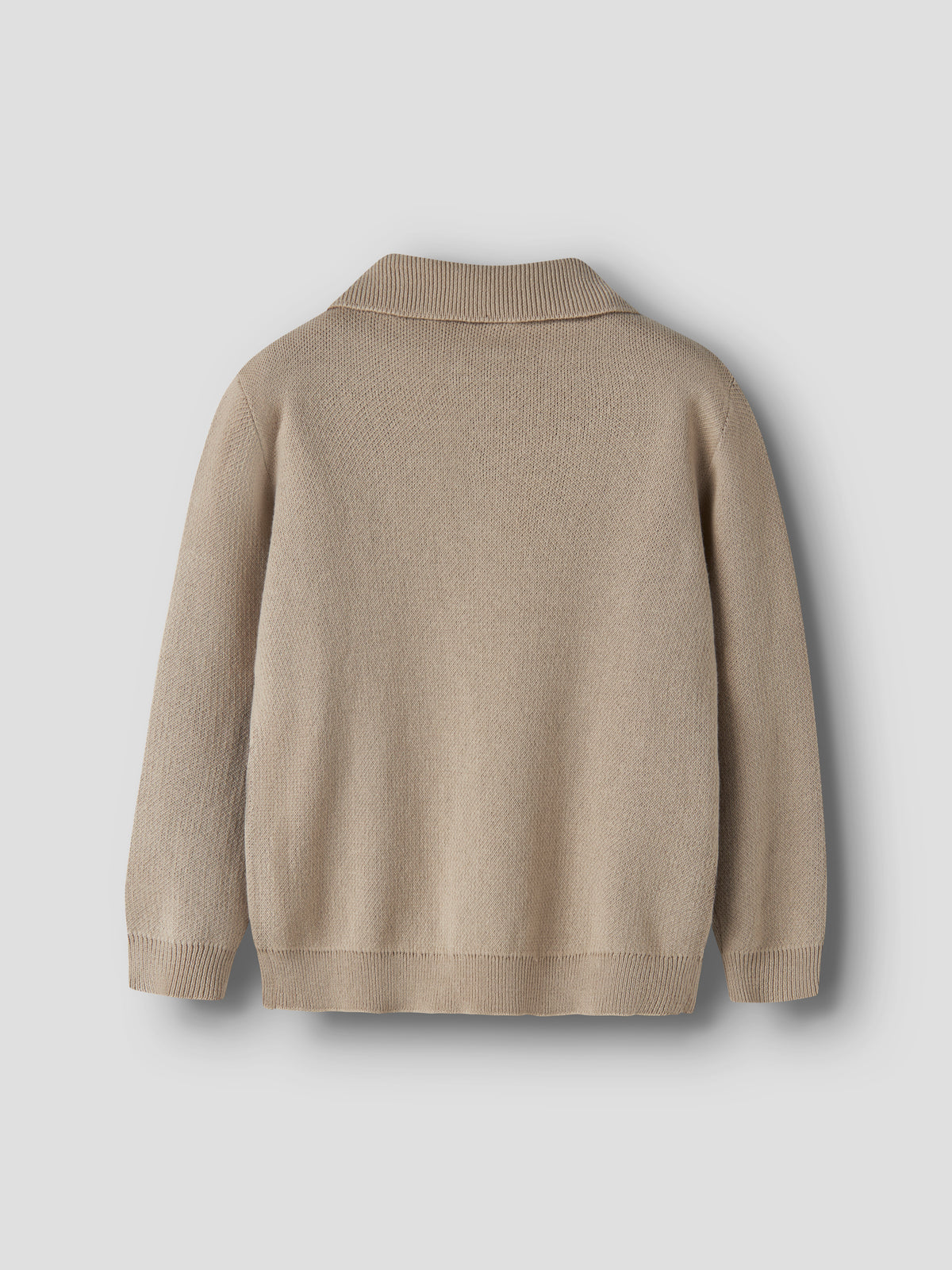 Lil Atelier Ronan - LS Knit Polo - White Pepper