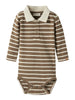 Lil Atelier Limia - LS Polo Body - Kangaroo/Turtledove