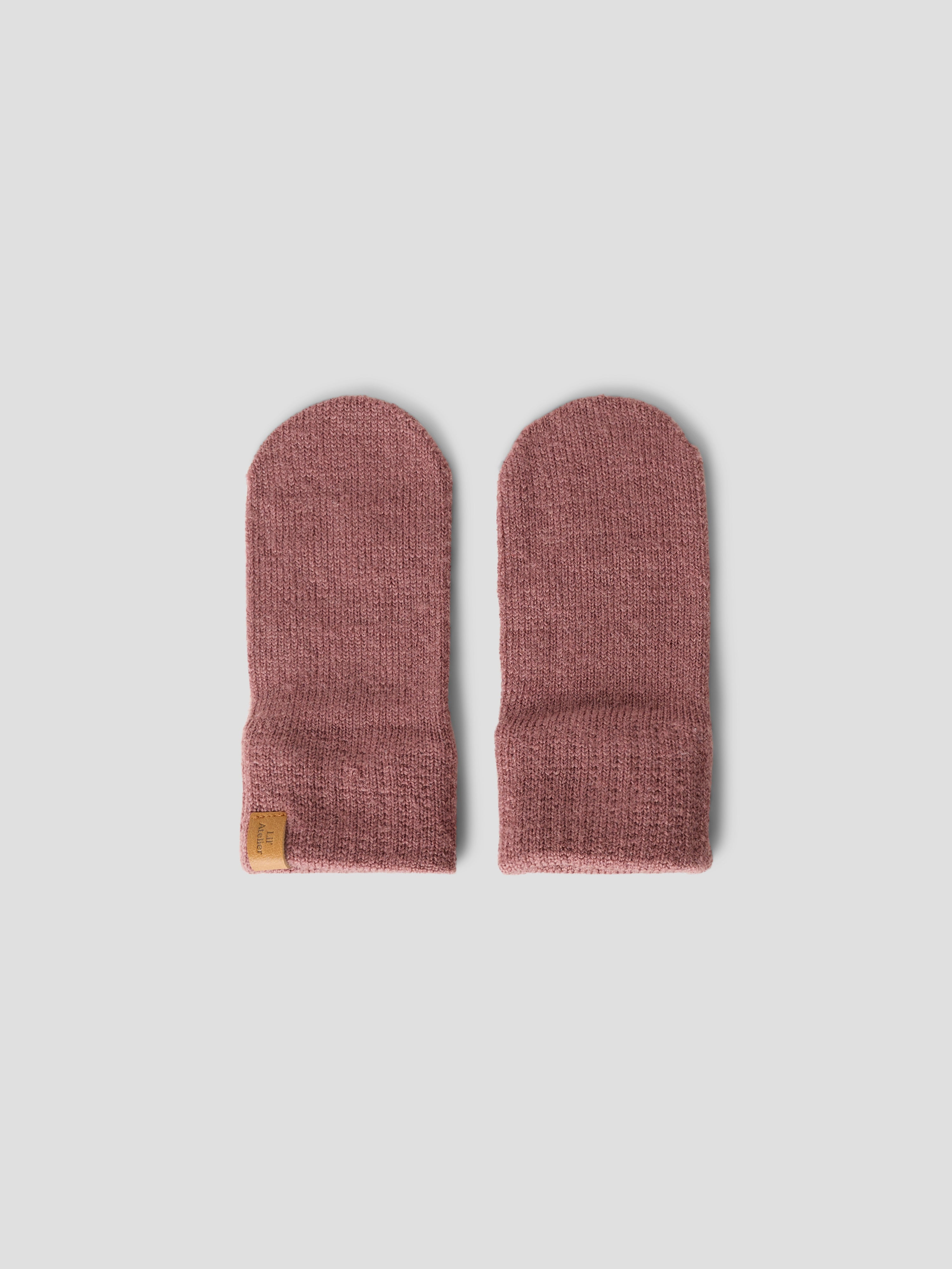 Lil Atelier Nanson - Knit Mittens - Withered Rose