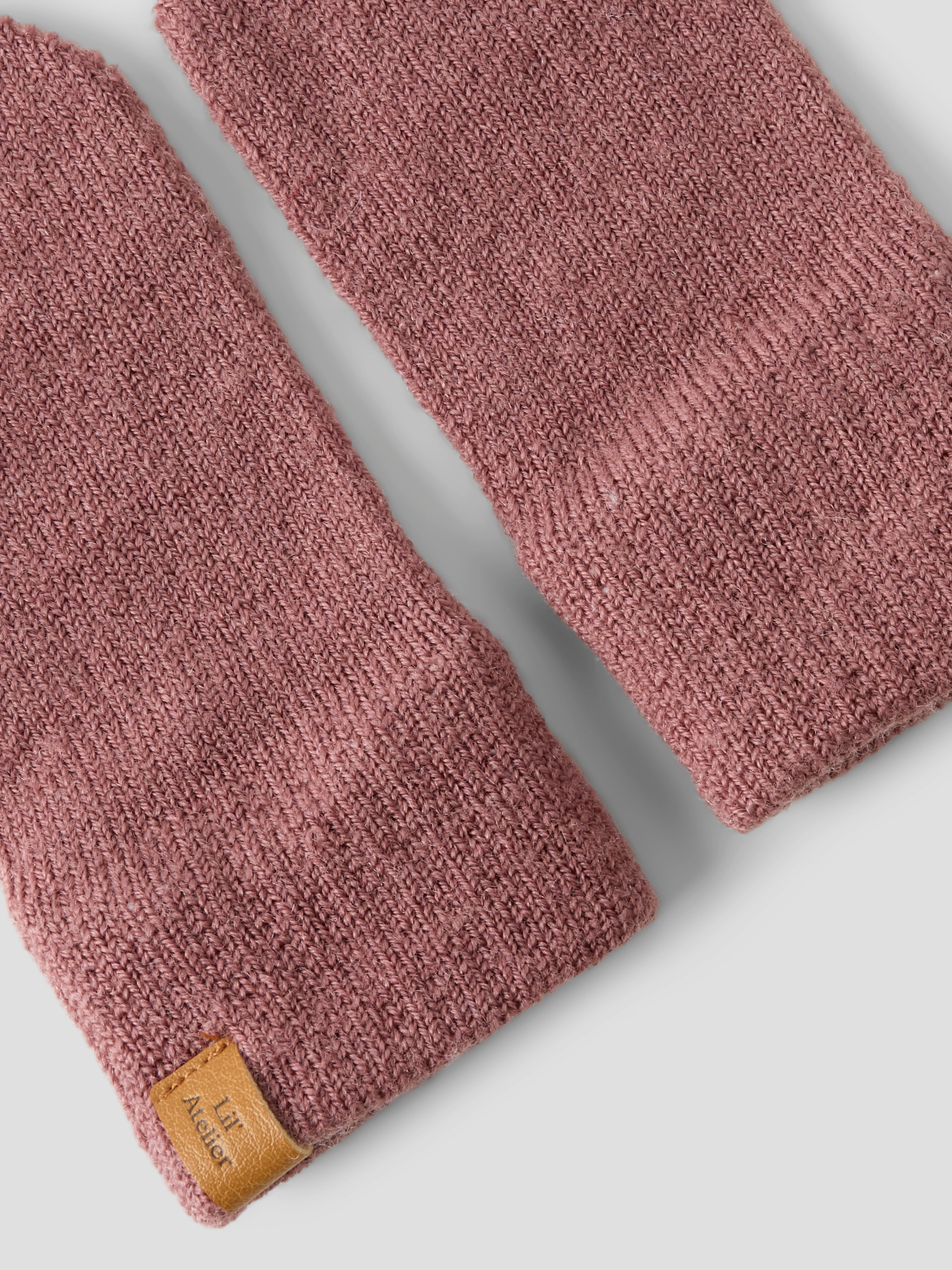 Lil Atelier Nanson - Knit Mittens - Withered Rose