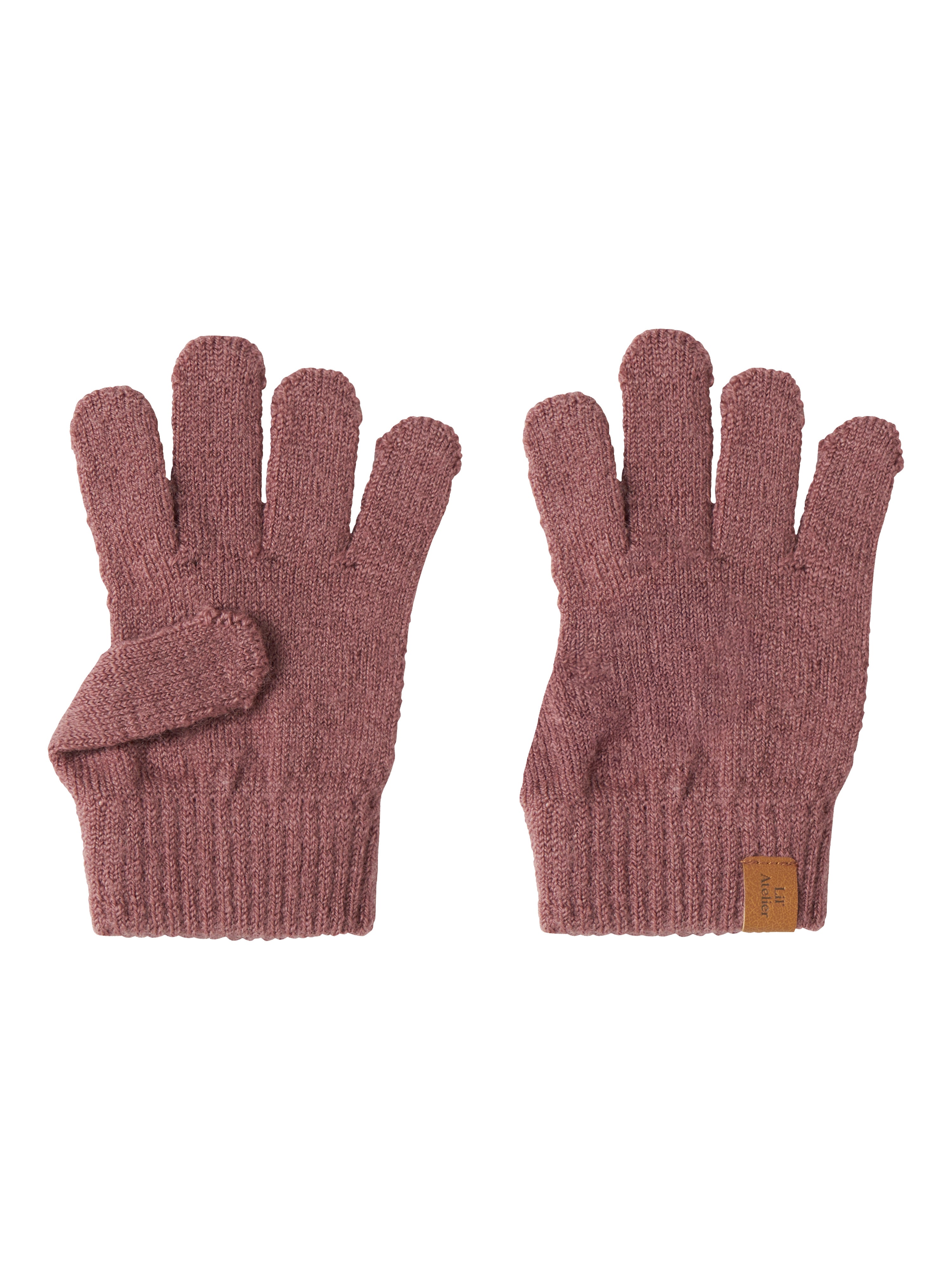 Lil Atelier Nanson - Knit Gloves - Withered Rose
