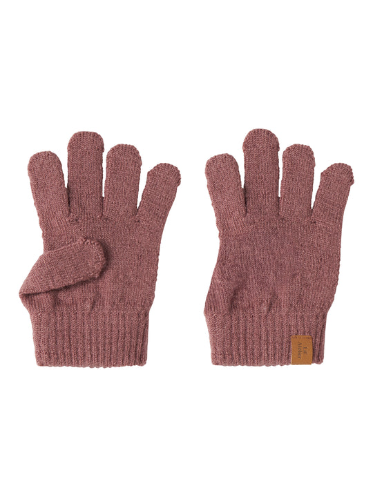 Lil Atelier Nanson - Knit Gloves - Withered Rose
