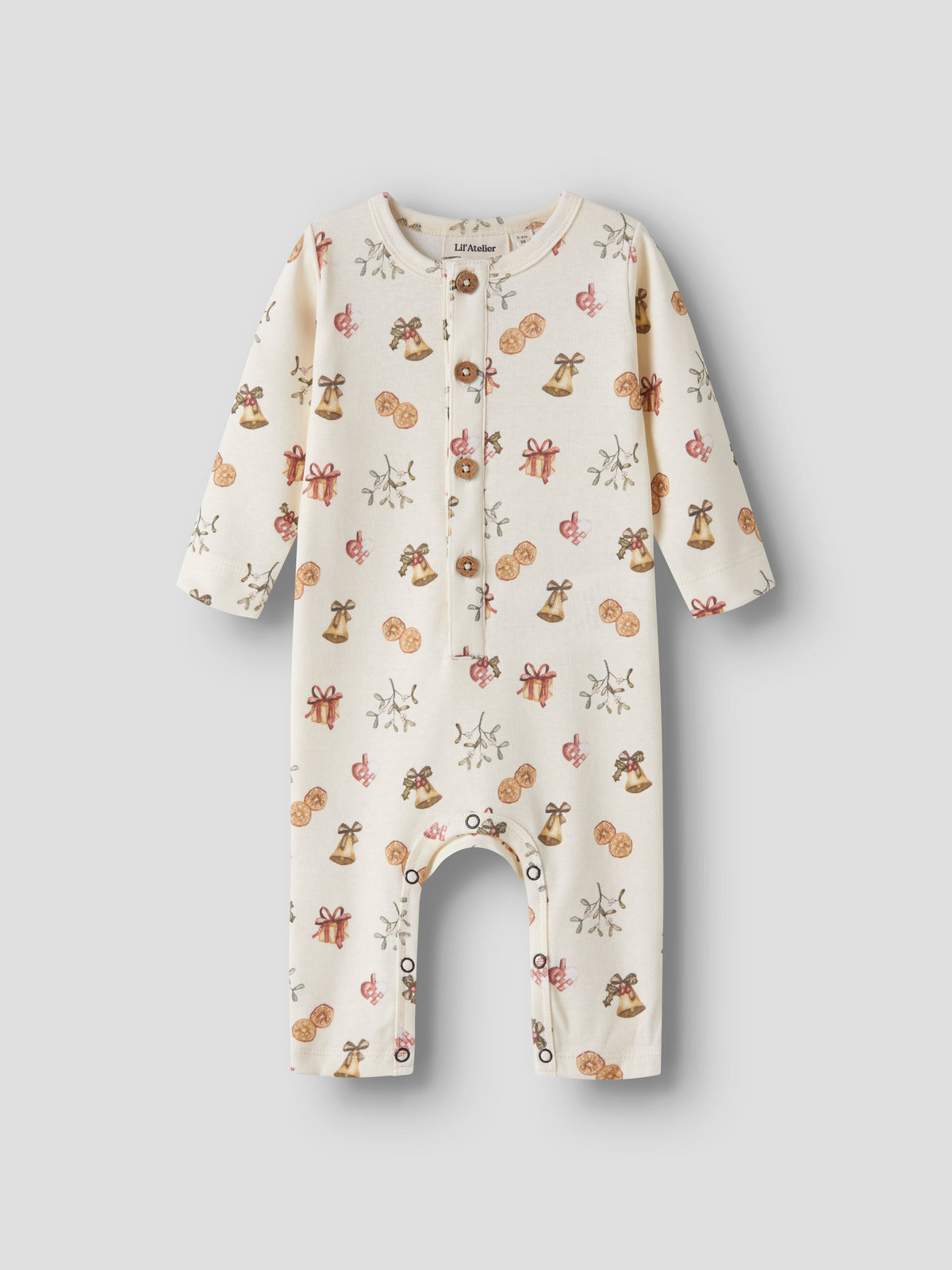 Lil Atelier Layo - Gip LS Slim Suit - Turtledove / Old Christmas