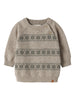 Lil Atelier Galto Rob - LS Knit - Oxford Tan / Mulled Basil
