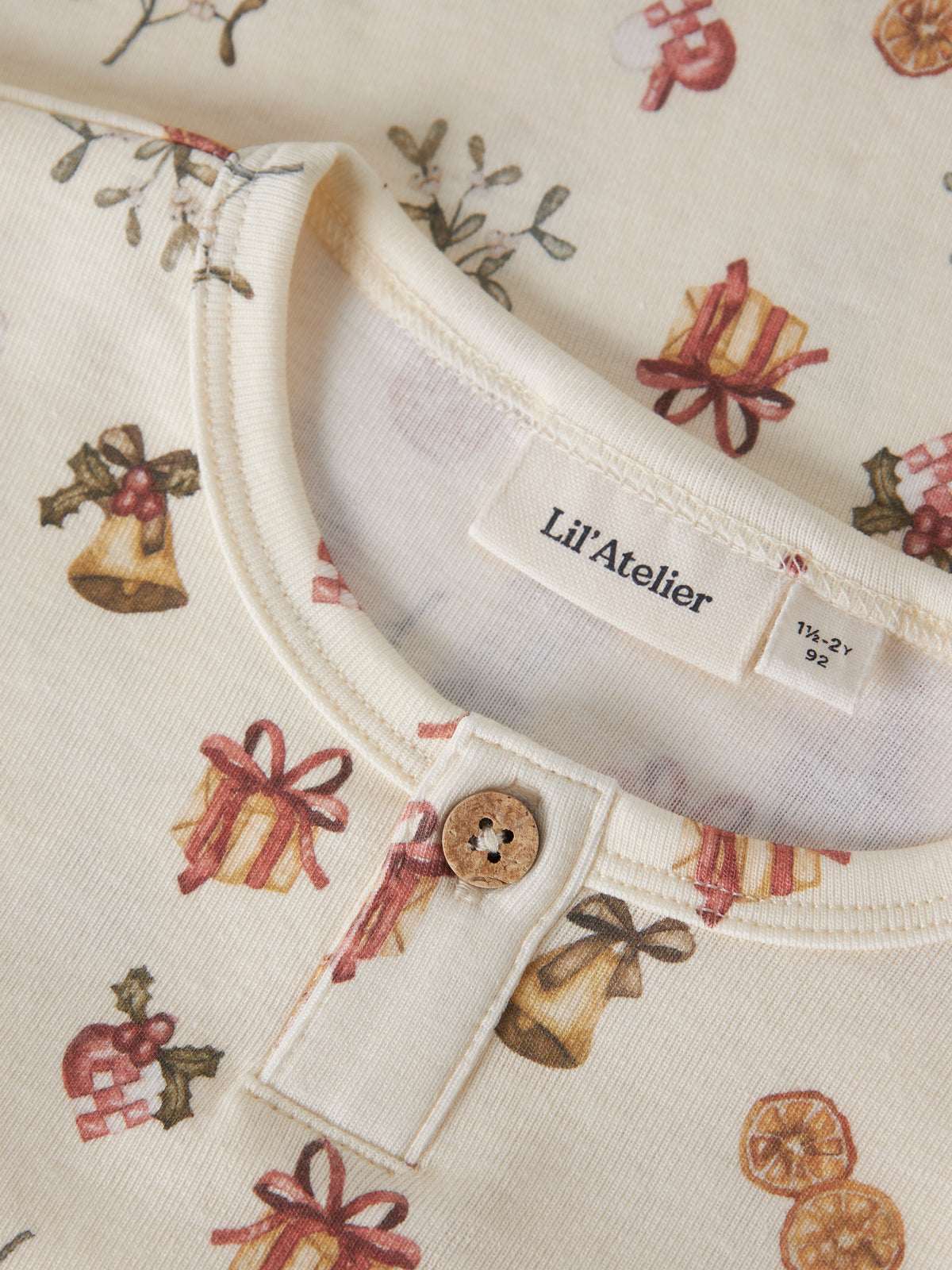 Lil Atelier Layo - Git LS Nightset - Turtledove / Old Christmas