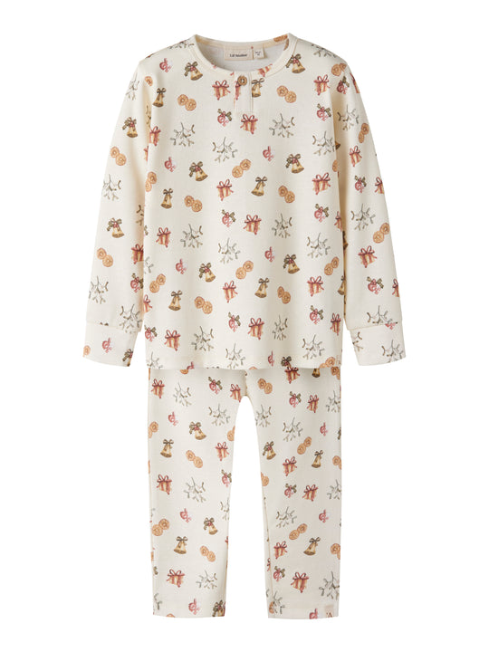 Lil Atelier Layo - Git LS Nightset - Turtledove / Old Christmas