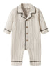 Lil Atelier Sage - Nun Loose Night Suit - Turtledove / Mulled Basil