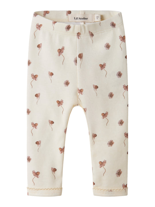 Lil Atelier Layo - Sin Slim Leggings - Turtledove / ECHINACEA