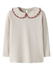 Lil Atelier Fundo - Lia LS Slim Top - Turtledove / Biking Red