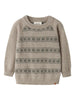 Lil Atelier Galto Rob - LS Knit - Oxford Tan / Mulled Basil