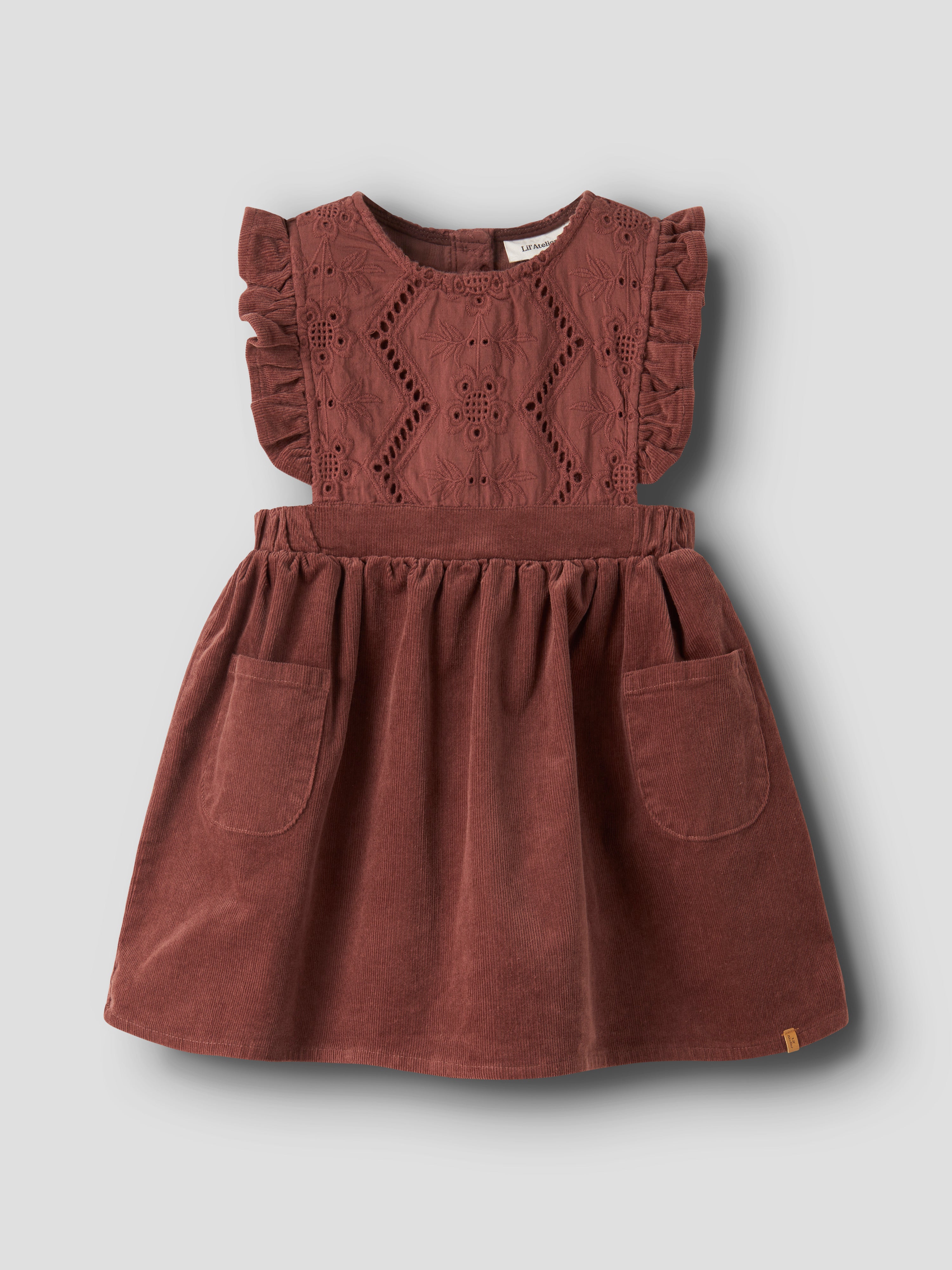 Lil Atelier Onellas - Cord Dress - Mahogany