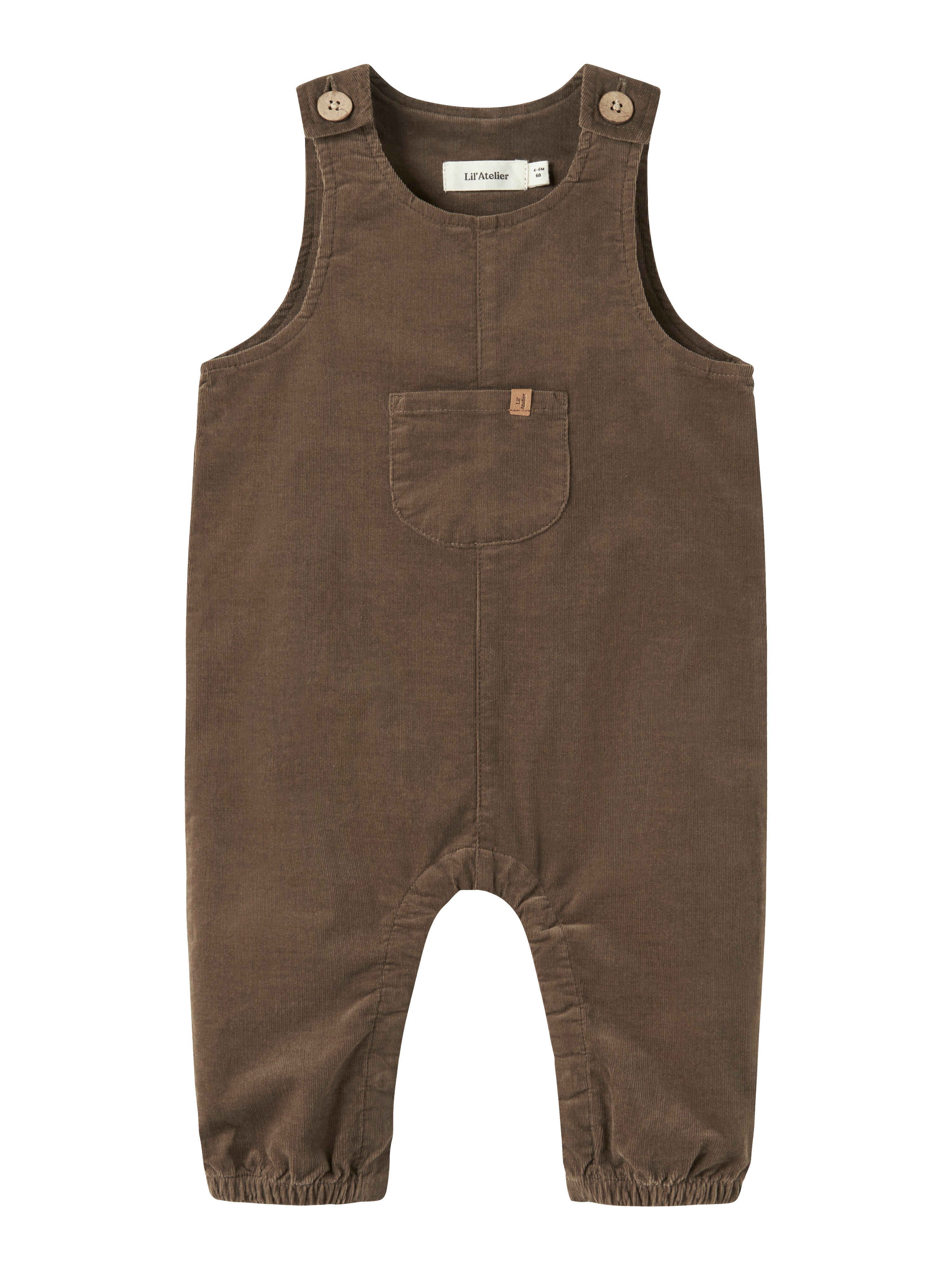 Lil Atelier Somba - Loose Cord Overall -  Teak