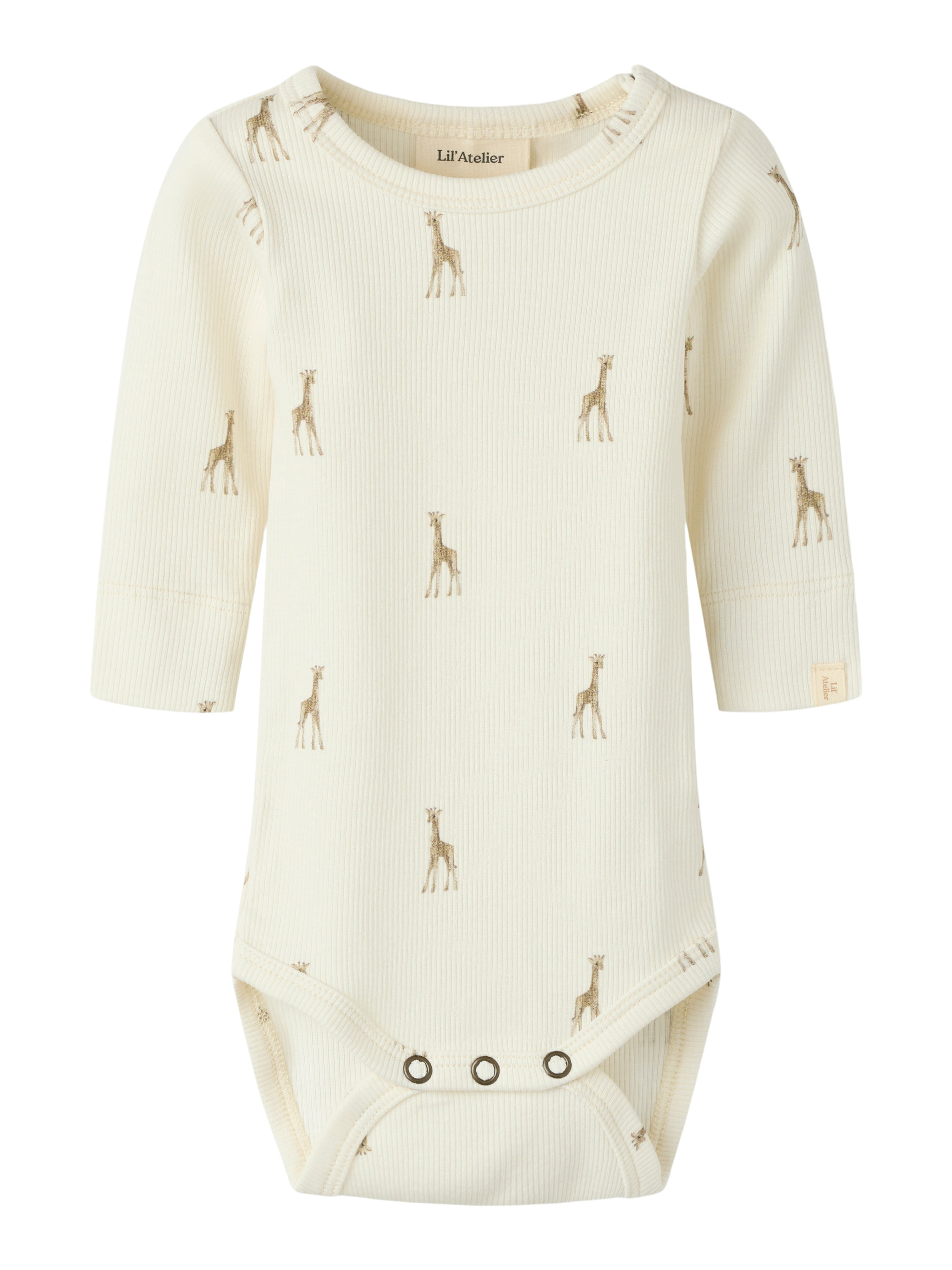 Lil Atelier Gavo - Emo LS Slim Body - Turtledove/Giraffe