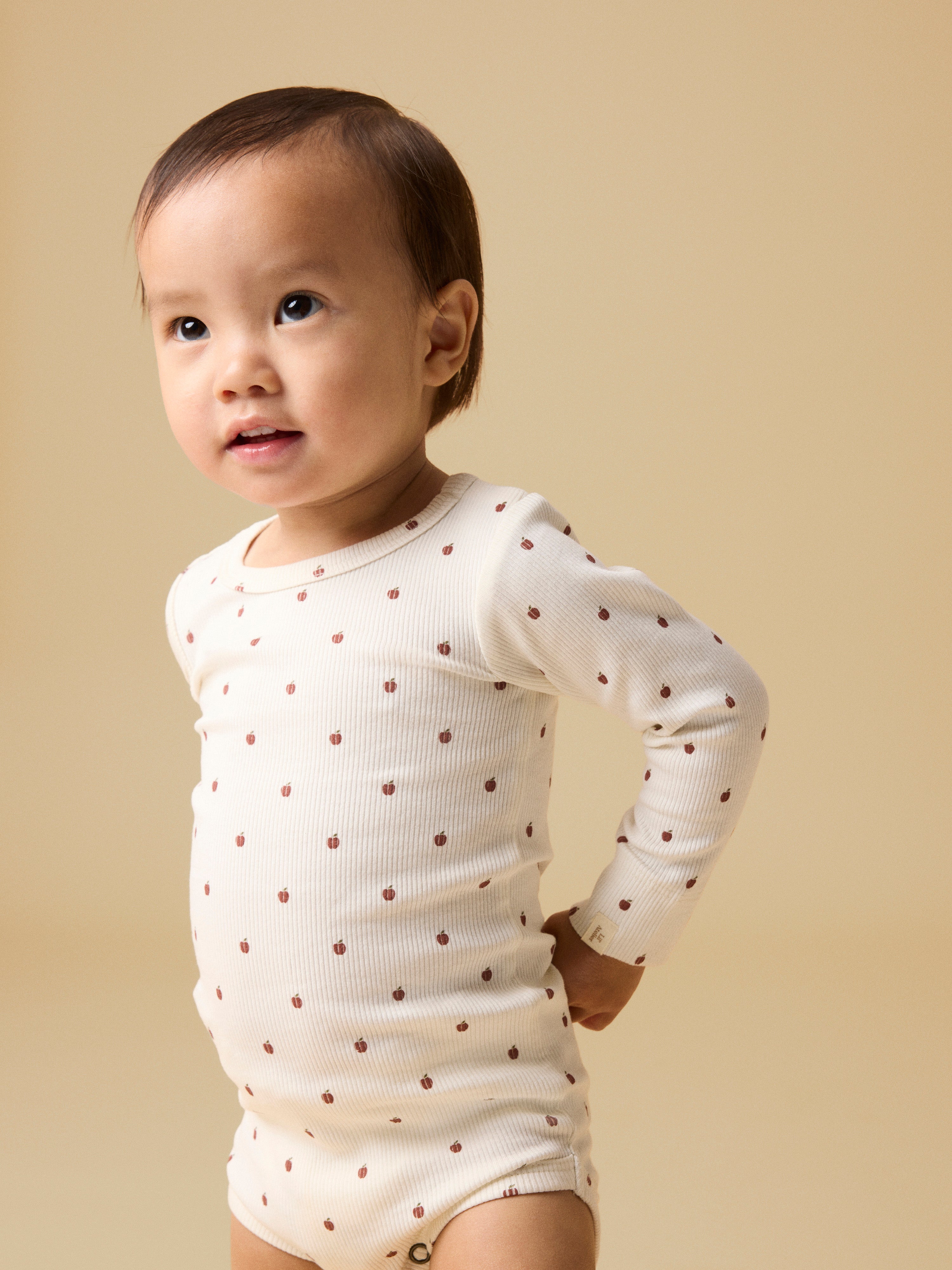 Lil Atelier Gago - Kim LS Slim body - Turtledove/Apple