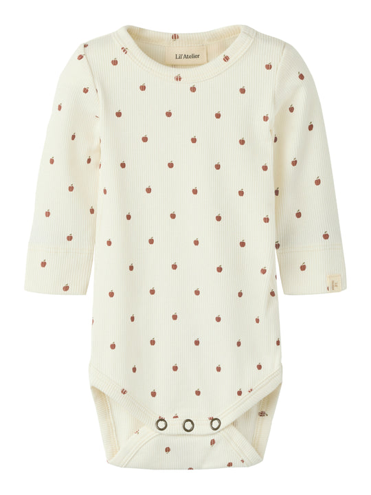 Lil Atelier Gago - Kim LS Slim body - Turtledove/Apple