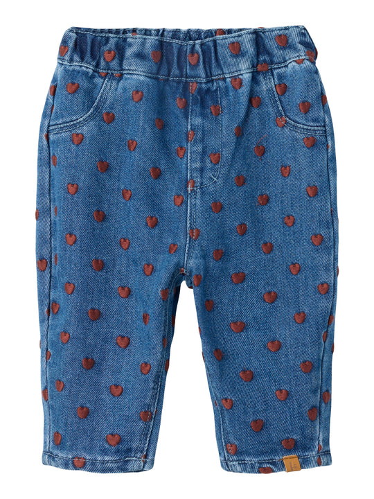 Lil Atelier Liva - Loose Jeans - Dark Blue Denim/Hearts