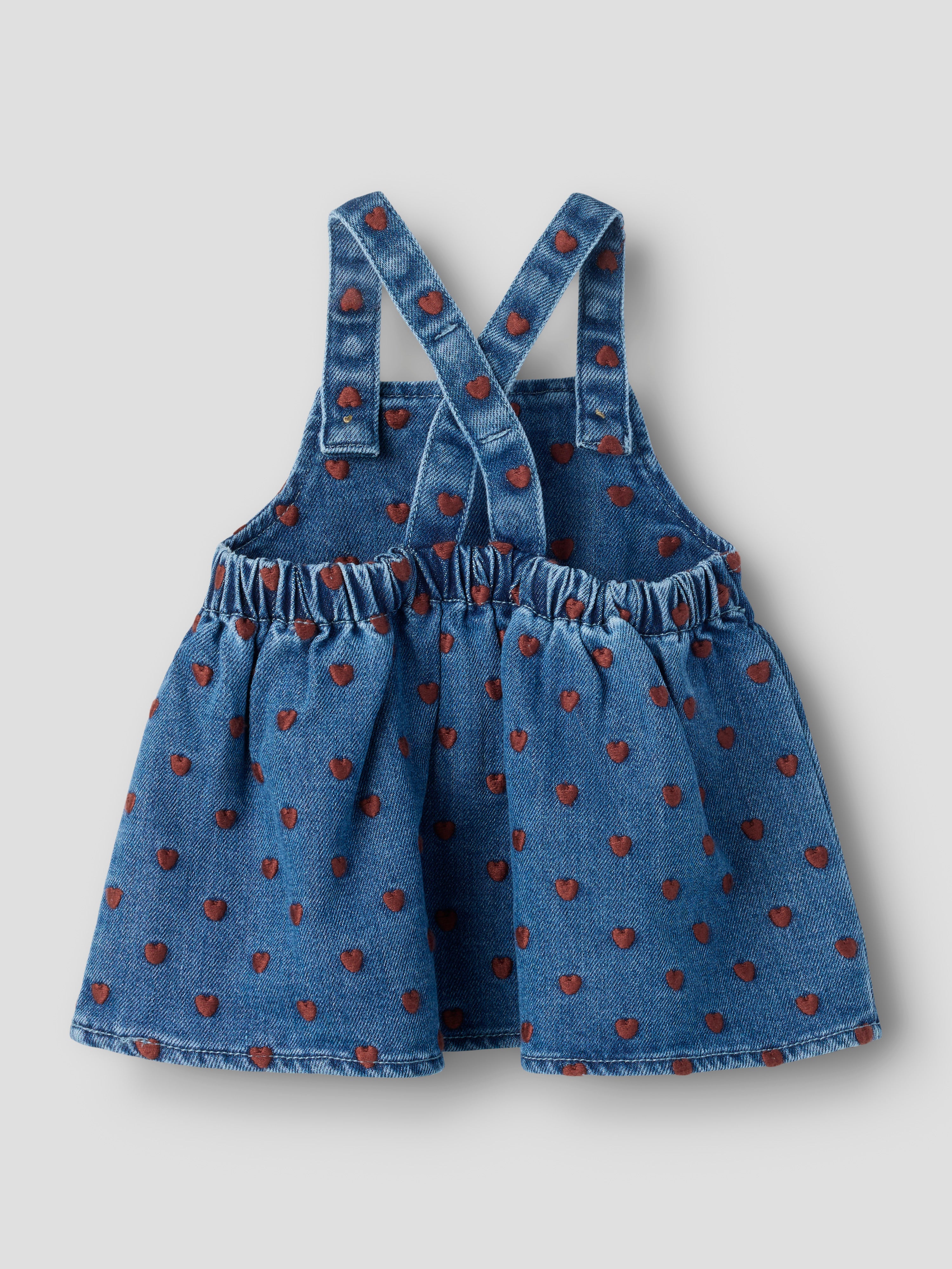 Lil Atelier Liva - Loose Denim Skirtall - Dark Blue Denim/Hearts
