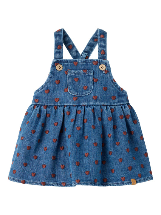 Lil Atelier Liva - Loose Denim Skirtall - Dark Blue Denim/Hearts