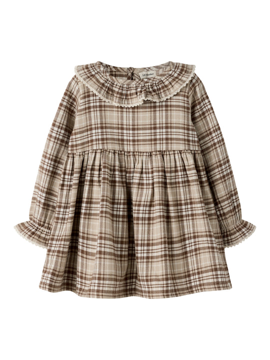 Lil Atelier Renrik - LS Loose Dress - White Pepper