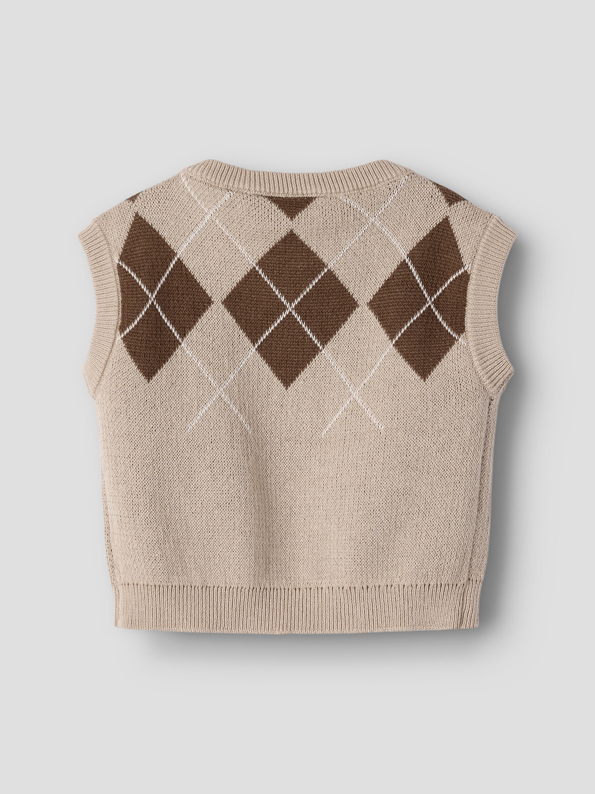 Lil Atelier Ronan - Knit Vest - White Pepper