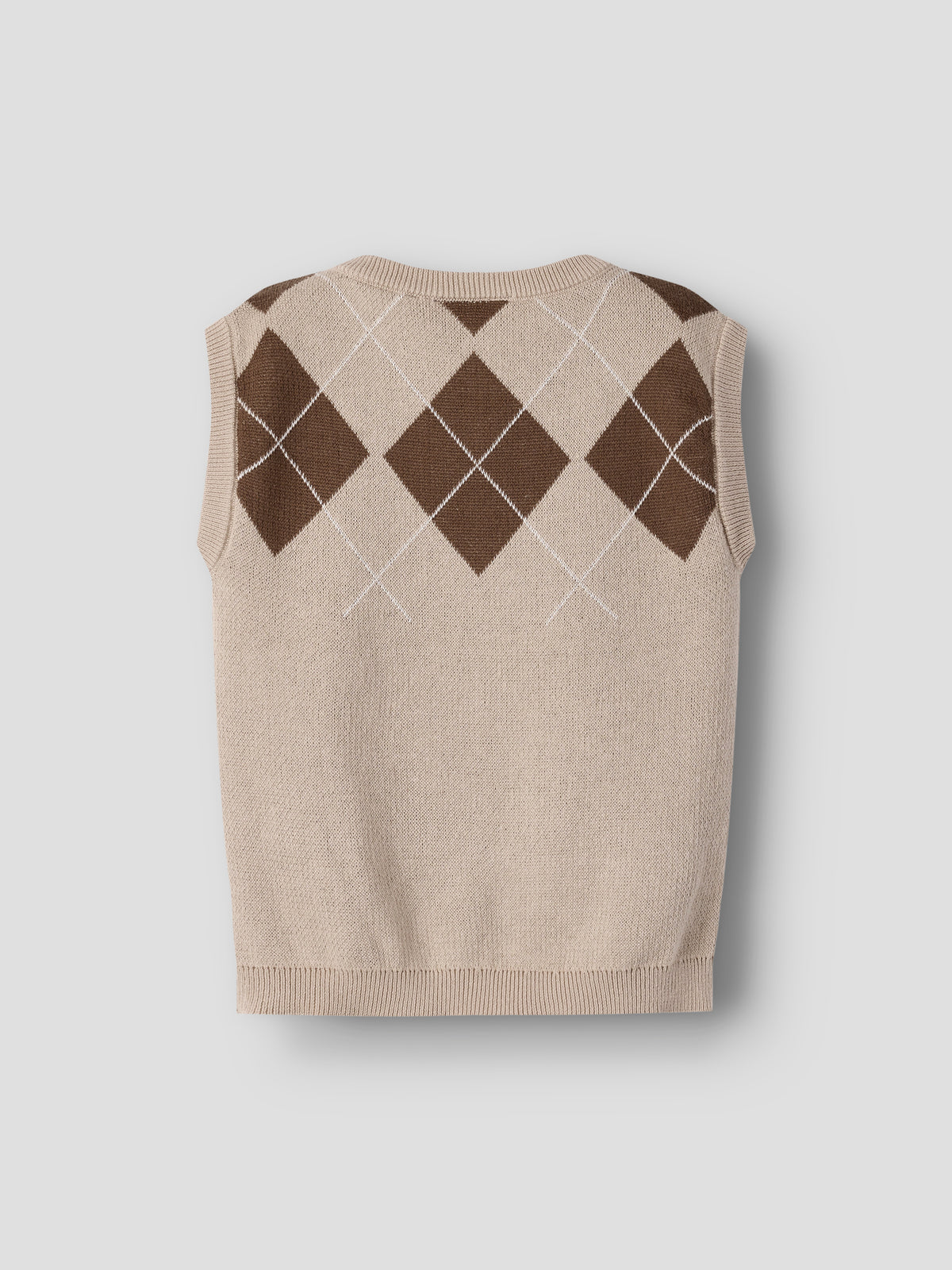 Lil Atelier Ronan - Knit Vest - White Pepper