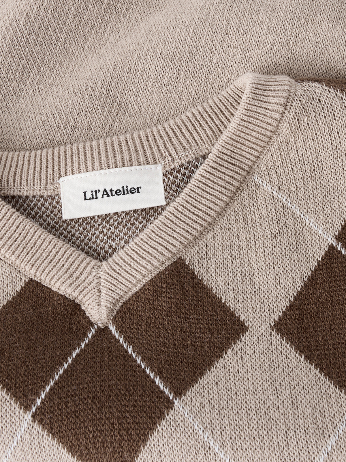 Lil Atelier Ronan - Knit Vest - White Pepper