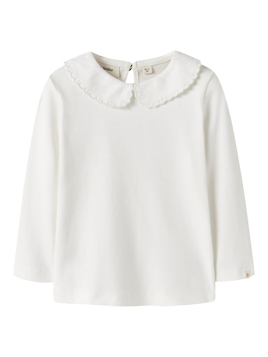 Lil Atelier Fundo - Lia LS Slim Top - Coconut Milk / Coconut Milk