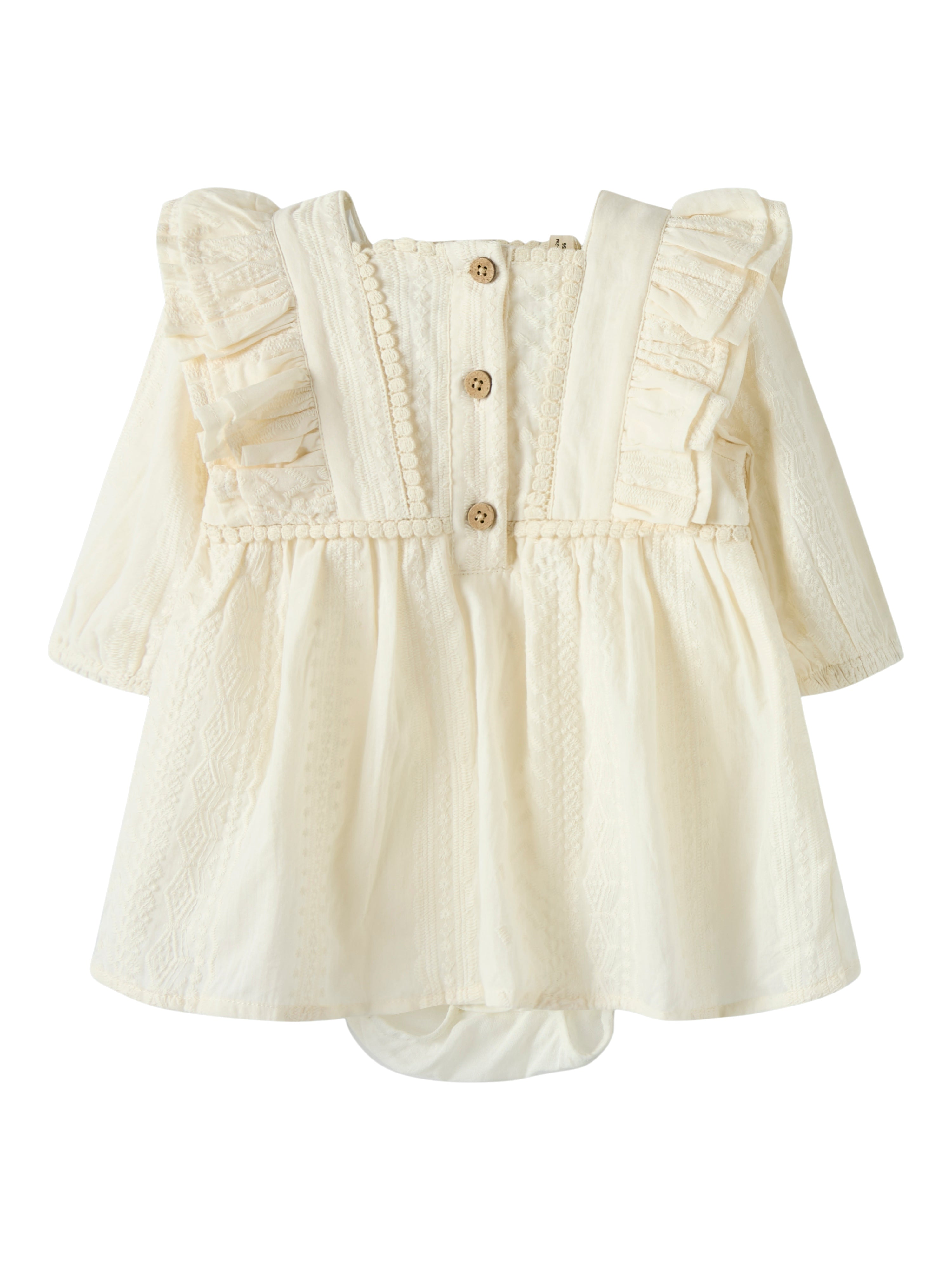 Lil Atelier Roso LS Body Dress - Turtledove