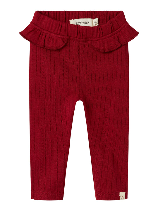 Lil Atelier Rachel Nam Slim Leggings - Red Dahlia