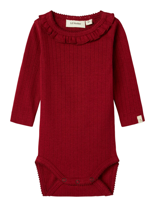 Lil Atelier Rachel Non Slim Body - Red Dahlia