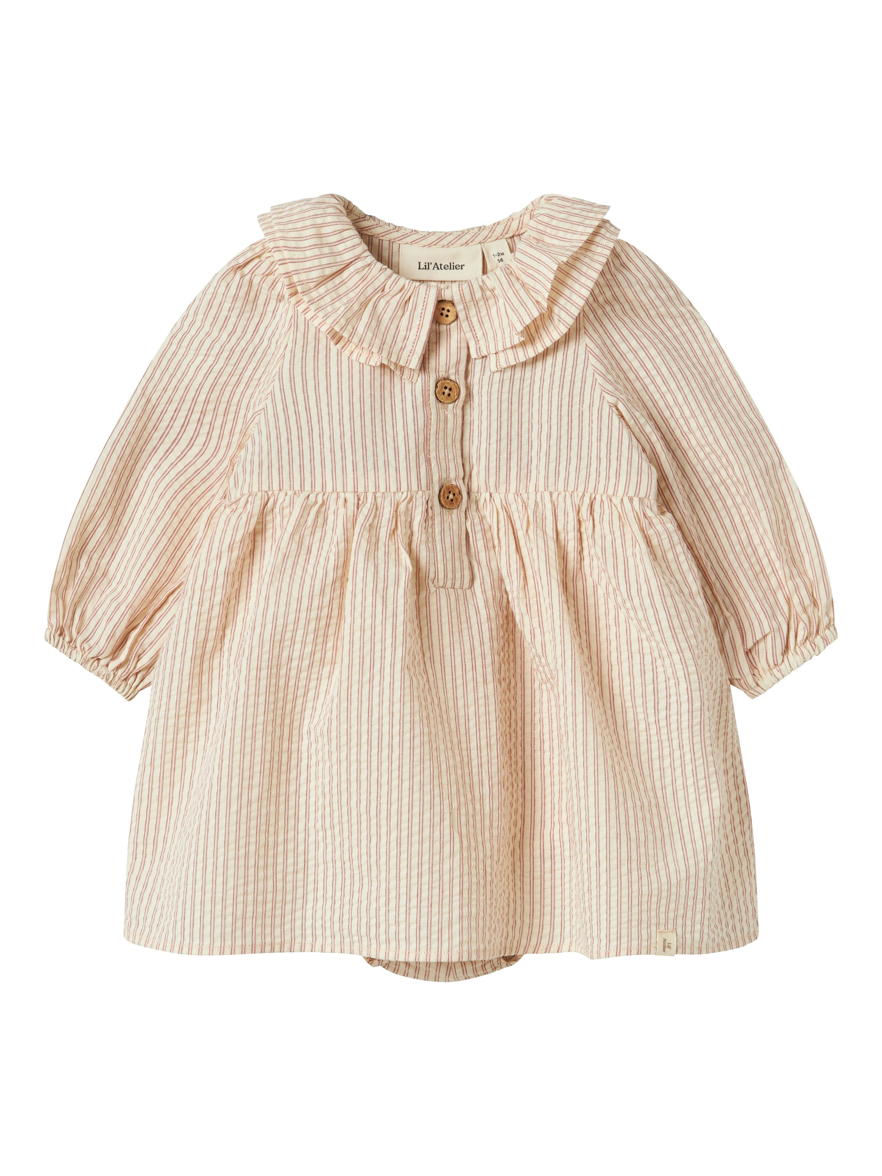 Lil Atelier Lucia LS Body Dress - Turtledove