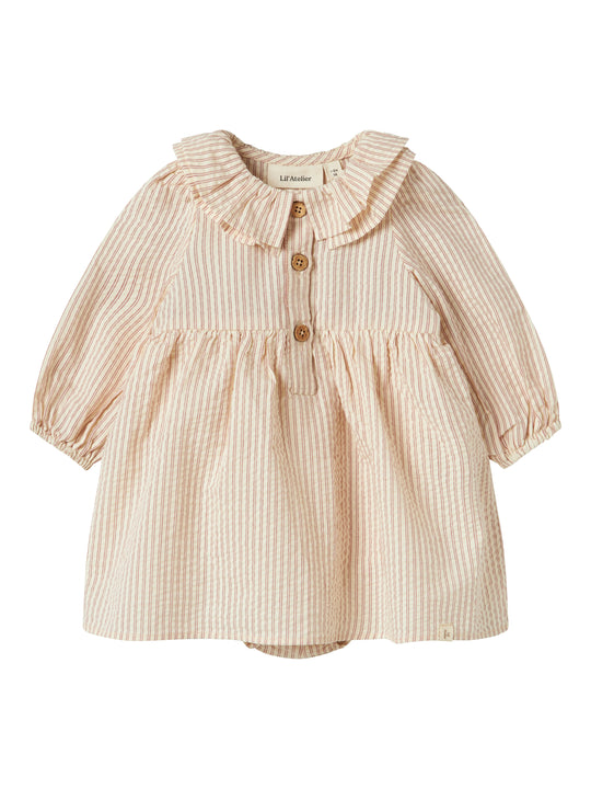 Lil Atelier Lucia LS Body Dress - Turtledove