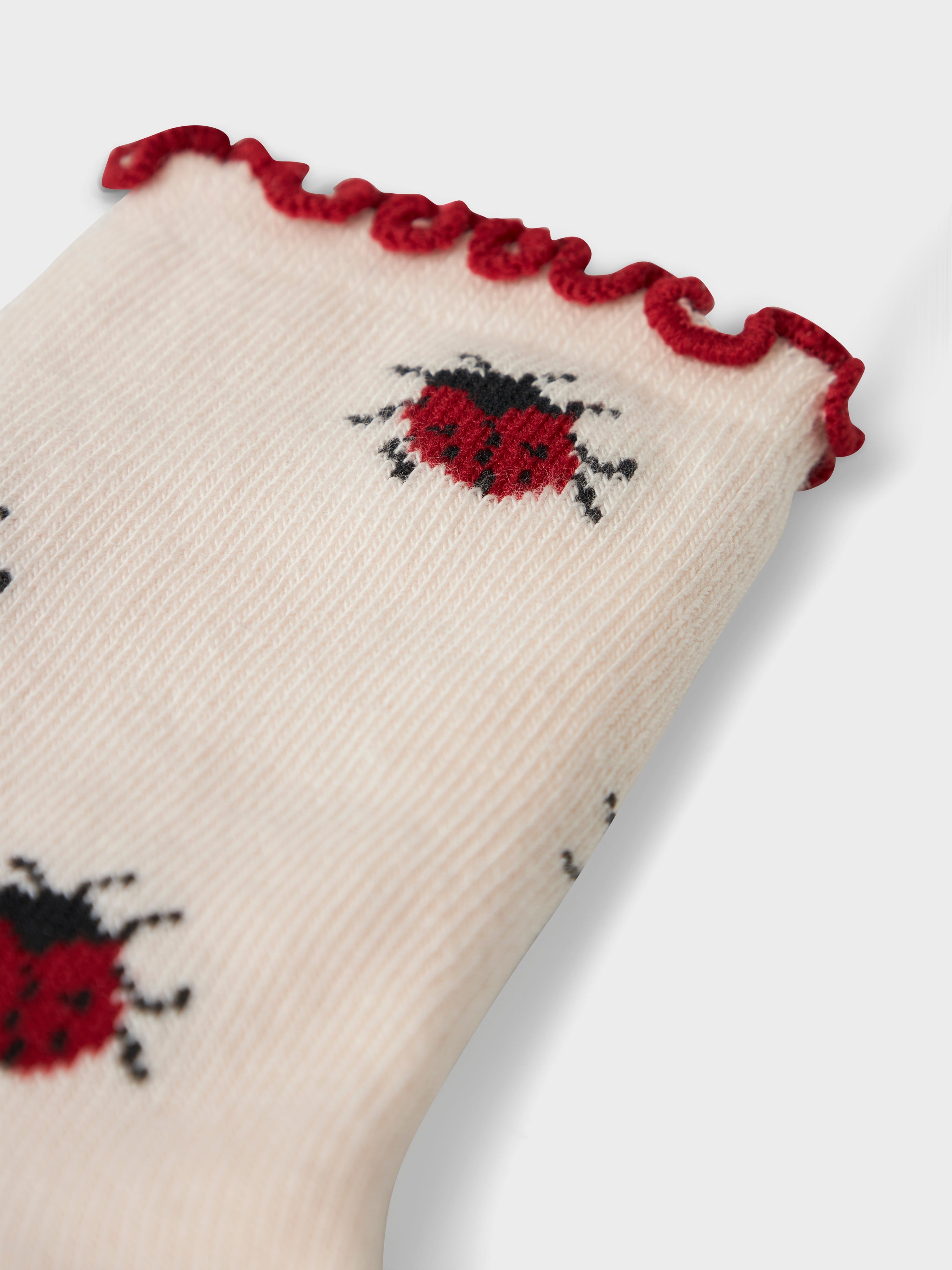Lil Atelier Darlene Socks - Silver Peony/Ladybug