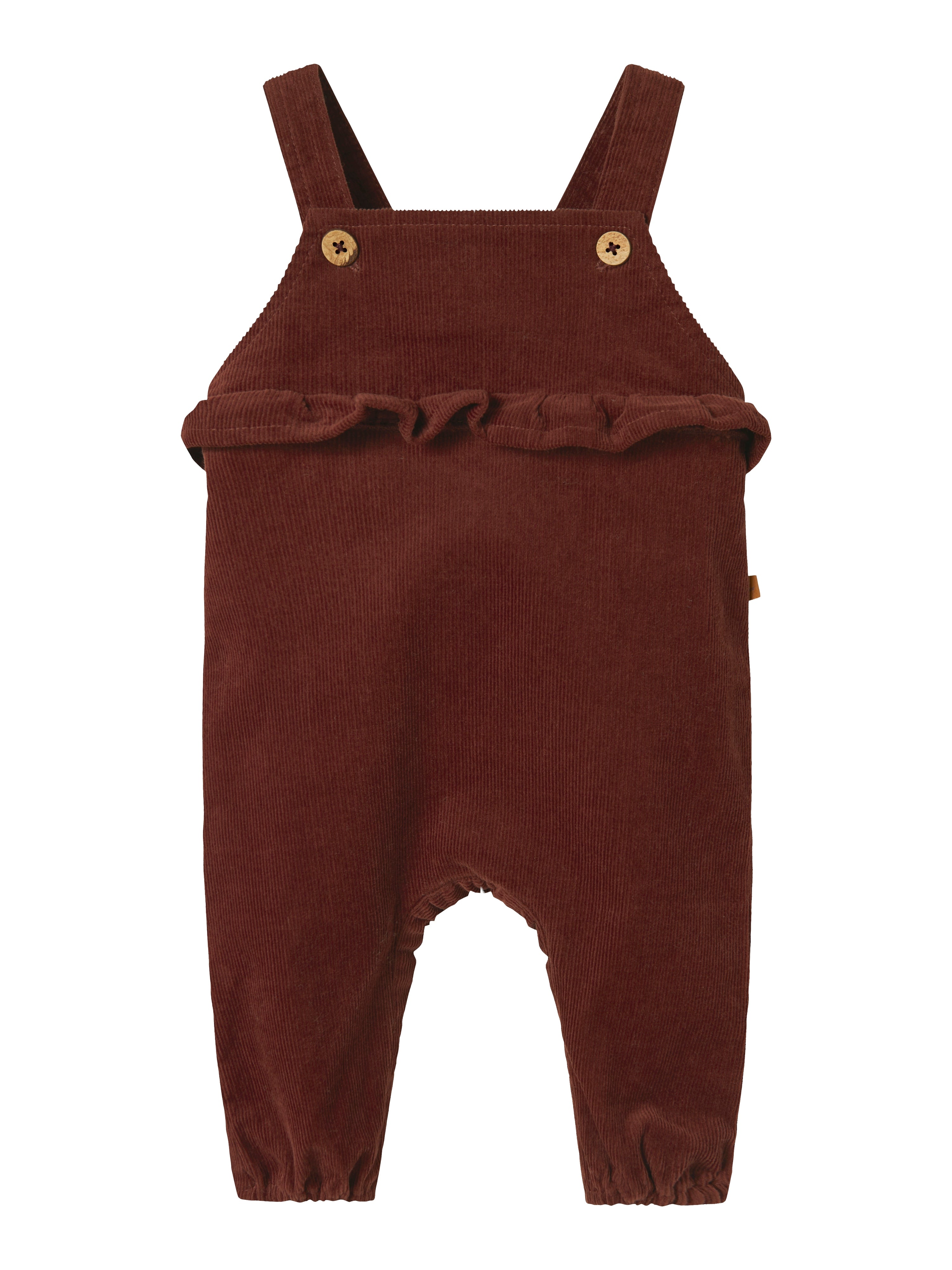 Lil Atelier Obert Cord Overall - Hot Chocolate