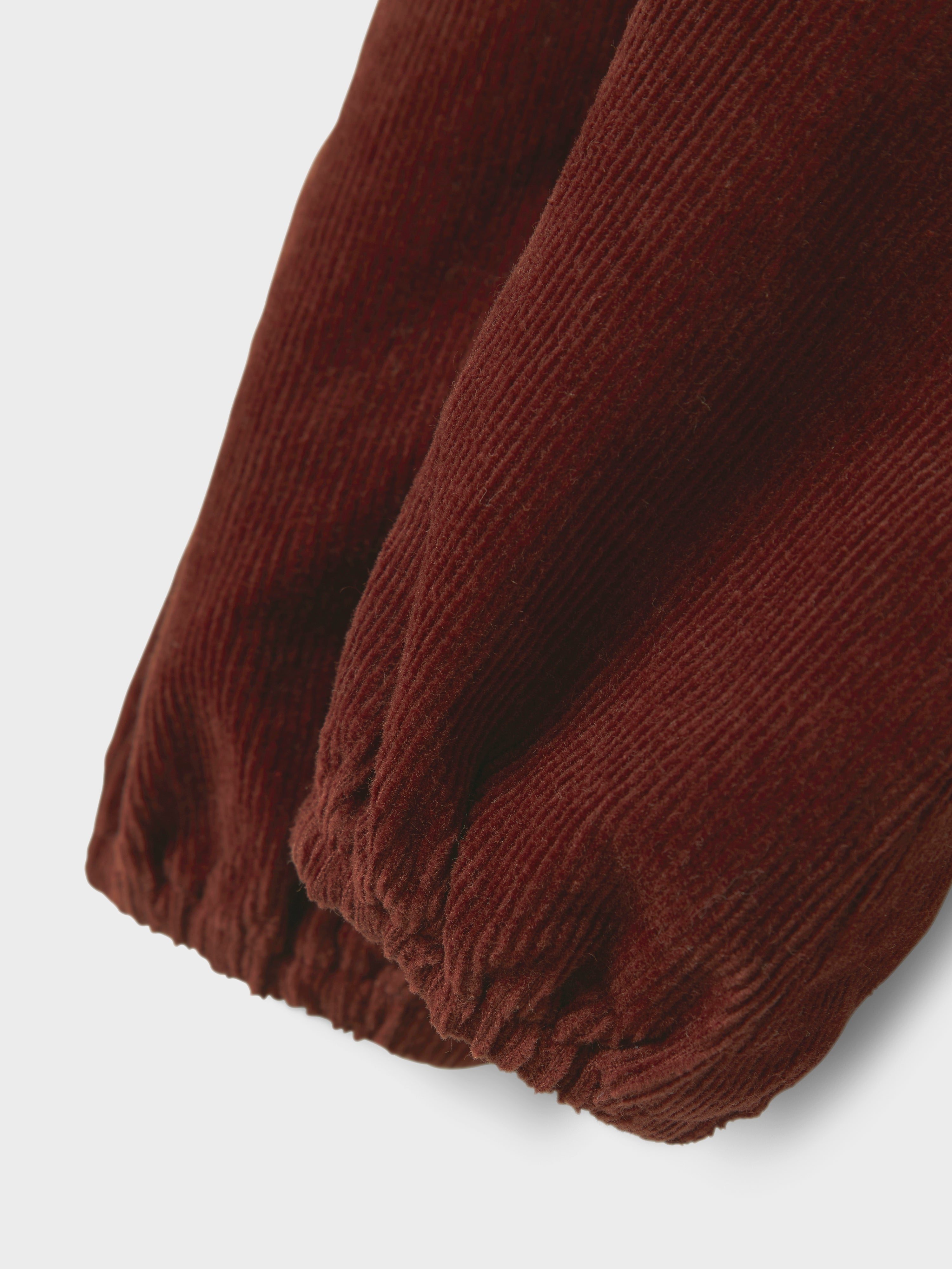 Lil Atelier Obert Cord Overall - Hot Chocolate