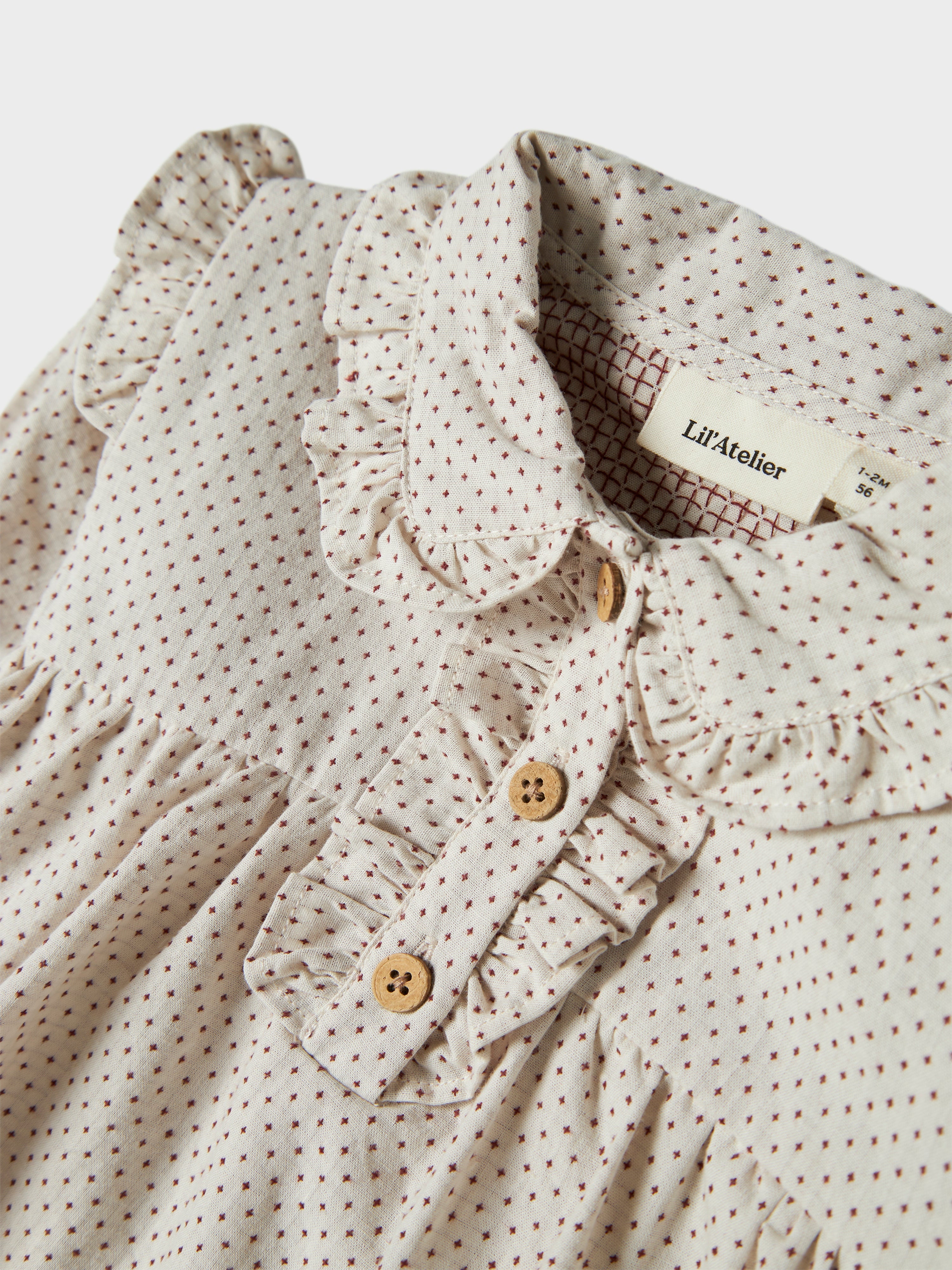 Lil Atelier Olena LS Loose Body Dress - Pastel Parchment