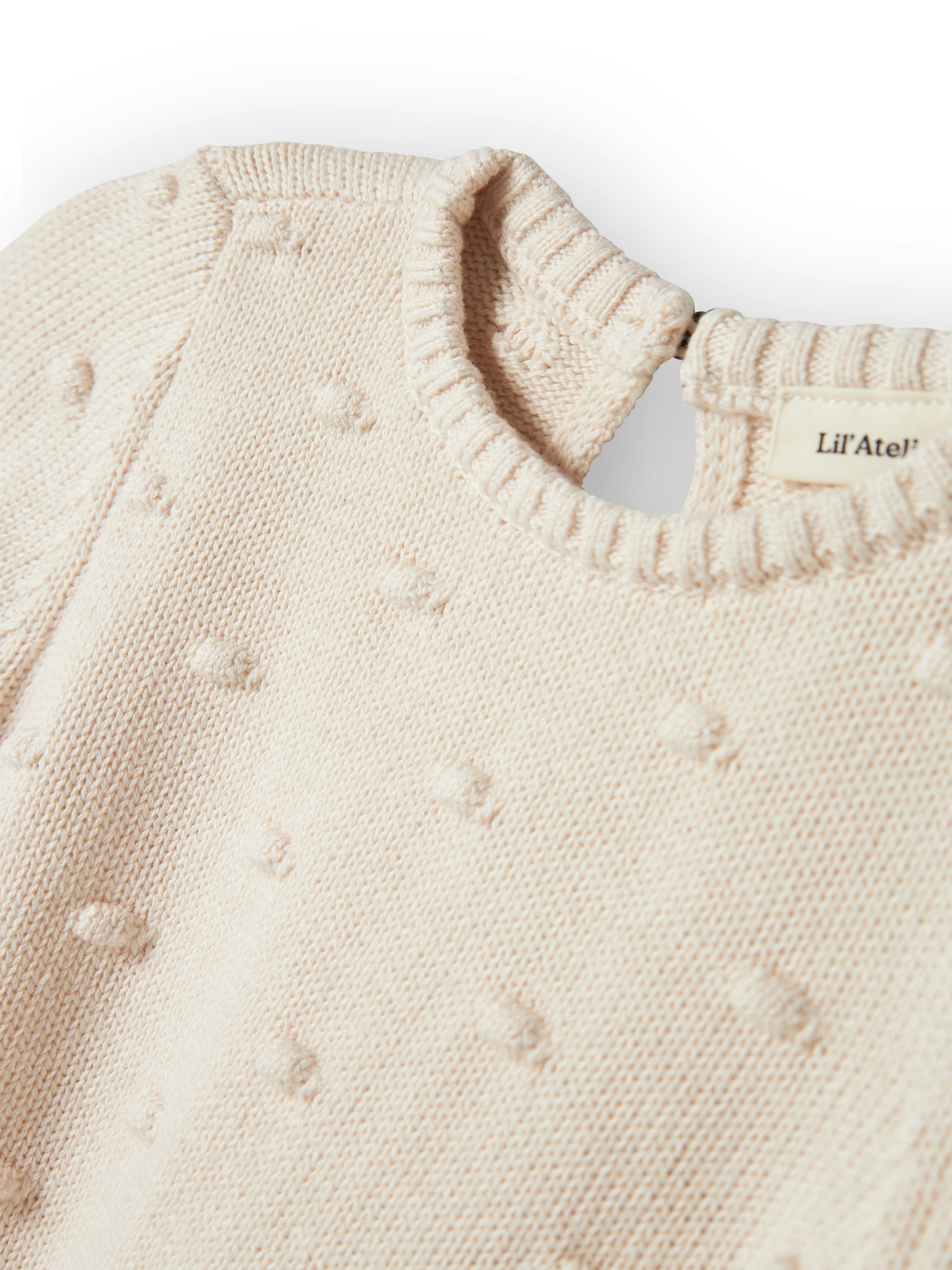 Lil Atelier Gable Loose Knit - Pastel Parchment