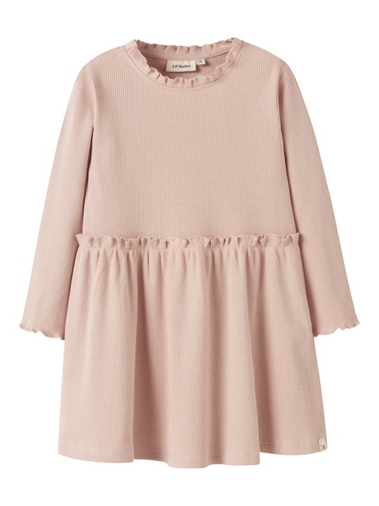 Lil Atelier Nora LS Dress - Cameo Rose