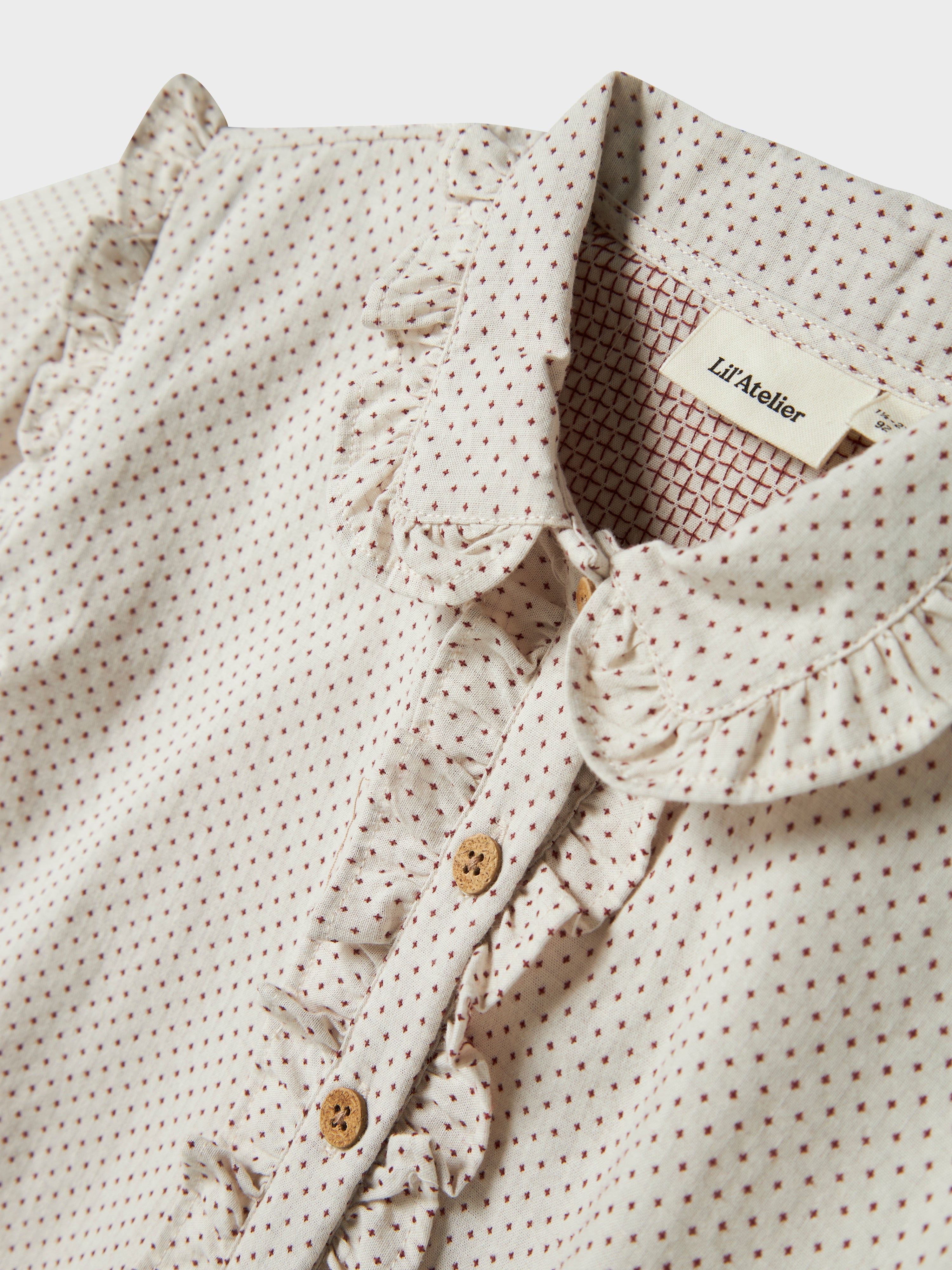 Lil Atelier Olena Loose Shirt - Pastel Parchment