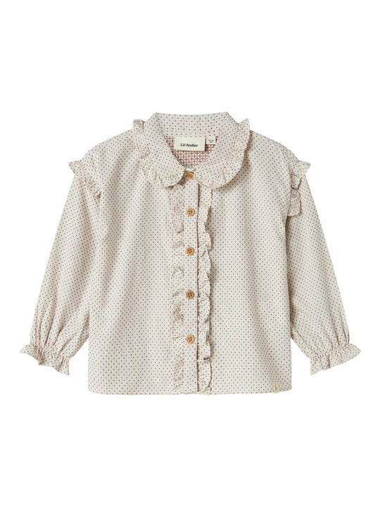 Lil Atelier Olena Loose Shirt - Pastel Parchment